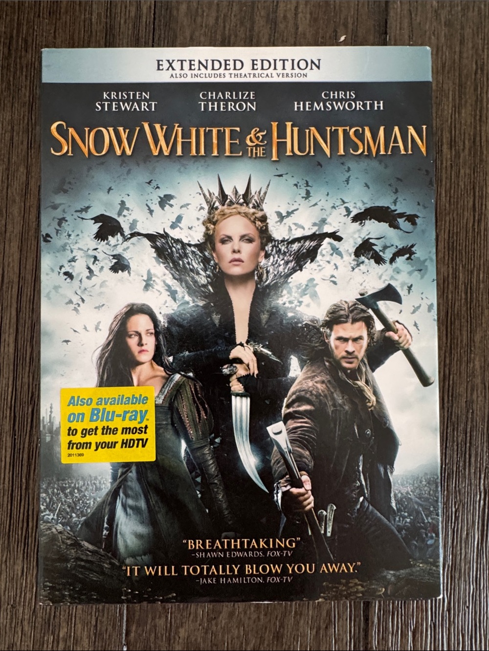 Snow White & The Huntsman Extended Edition DVD - Black/Gray Cover
